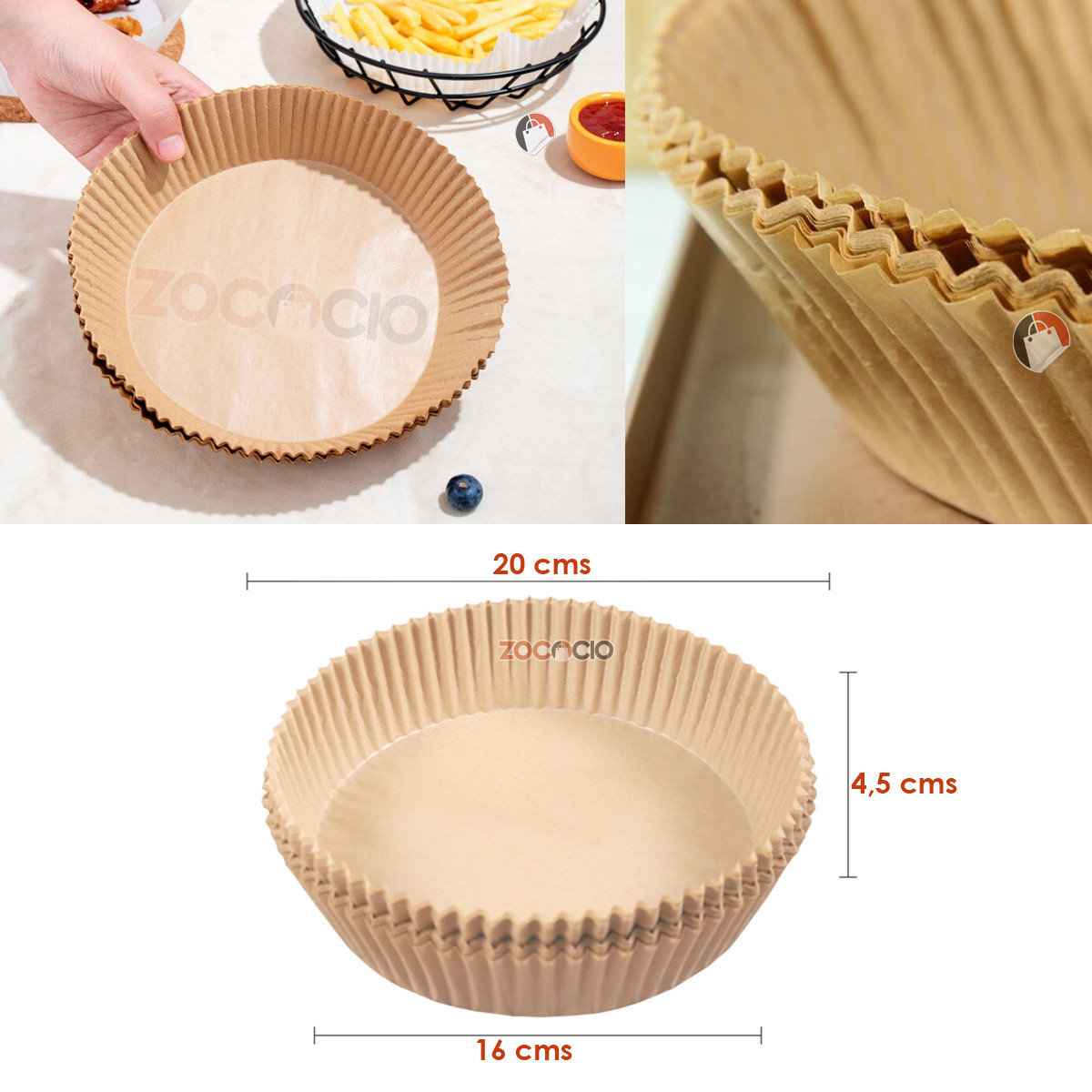 Miniatura 3 de Bandejas De Papel Desechable Antiadheren